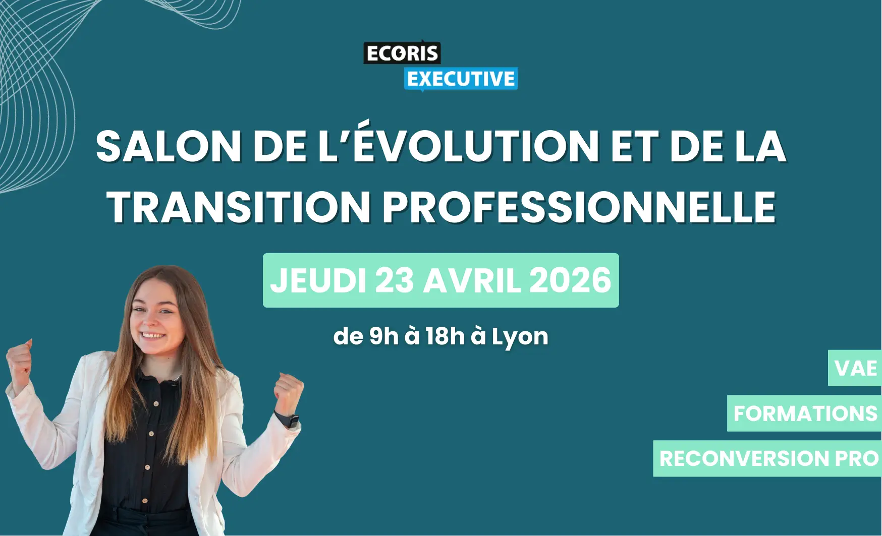 Ecoris Executive présent au salon de l'évolution et de la transition professionnelle.
